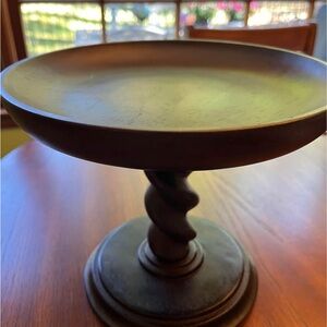 Southern Living At Home Brown Barley Twist Decorative Pedestal SLAH